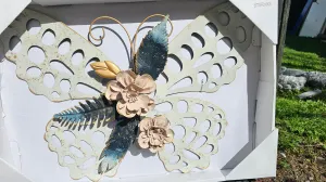 LARGE METAL BUTTERFLY WALL ART