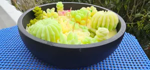 LAVENDER SUCCULENTS HANDMADE CANDLE