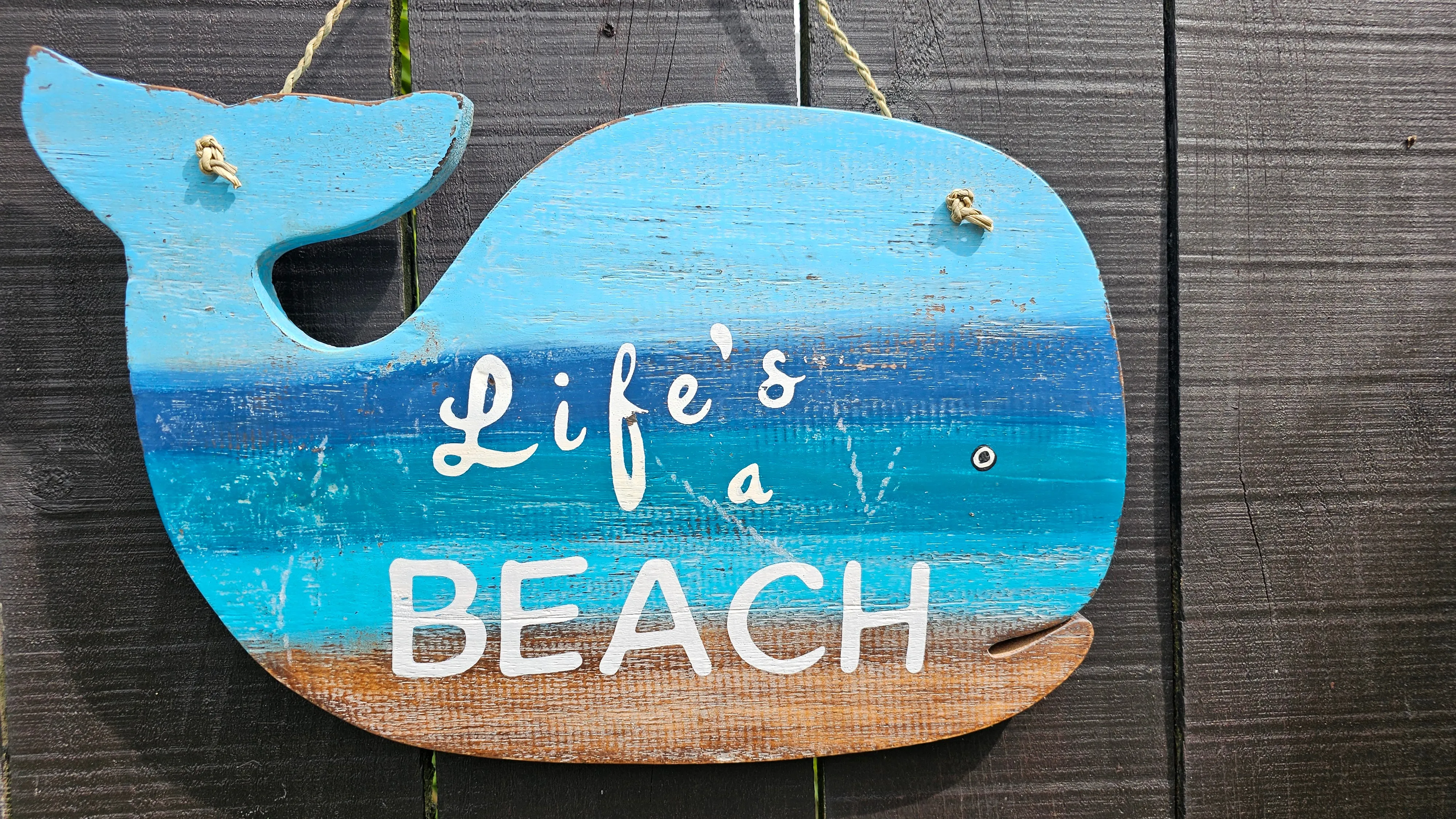 LIFES A BEACH WOODEN WALL ART