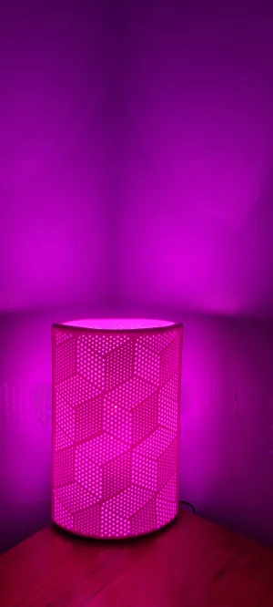 MAGENTA CUBE CERAMIC LAMP