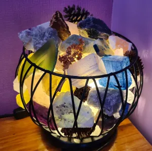 SUPER SPECIAL MIXED CRYSTAL CAGE LAMP
