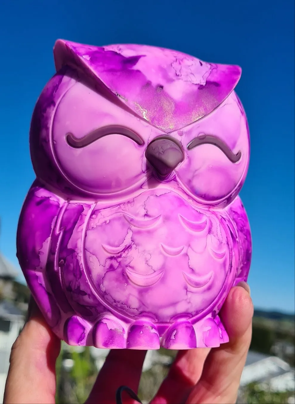 UNIQUE PAINTED OWL LAMP