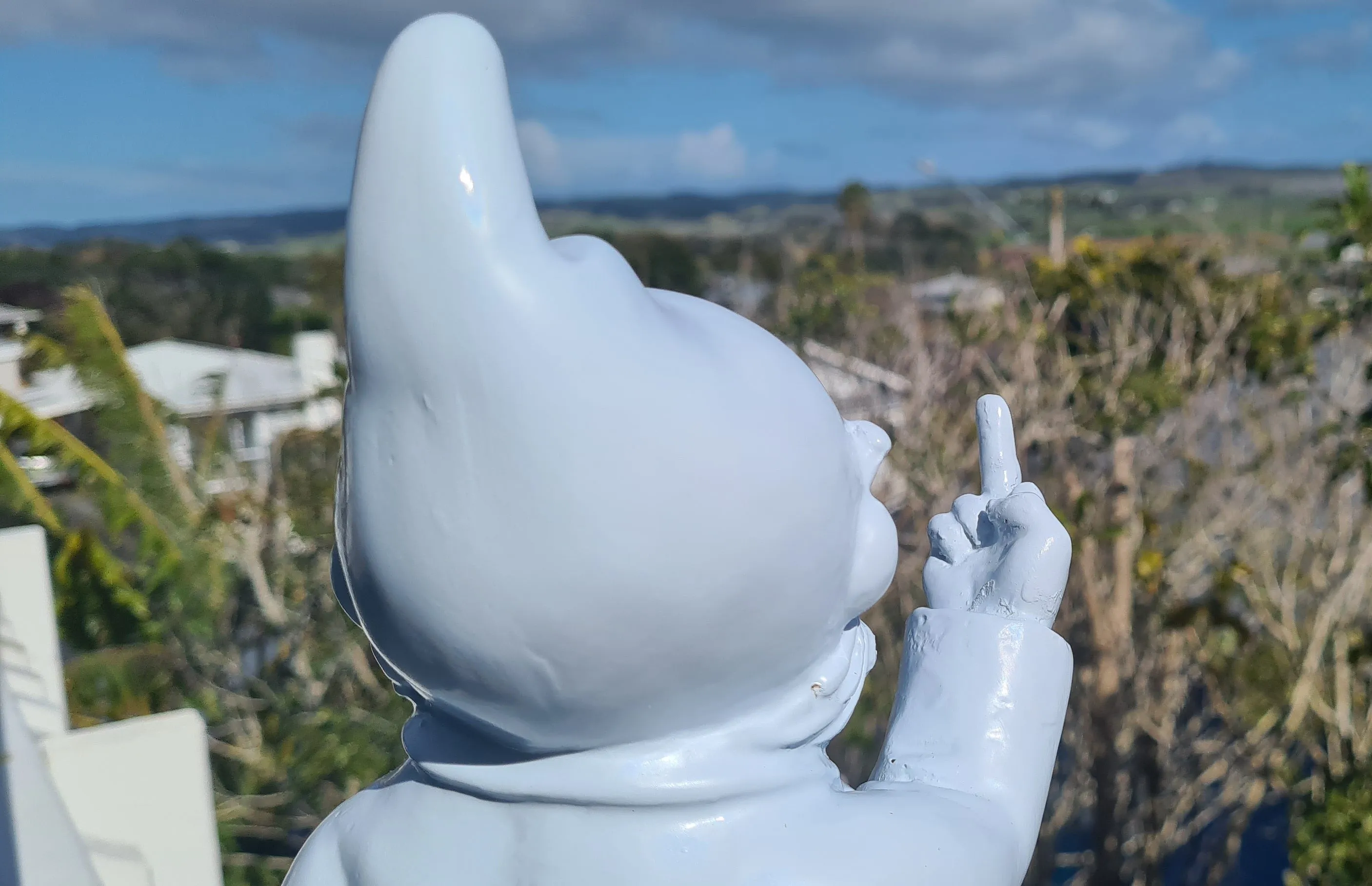 WHITE NAUGHTY GNOME
