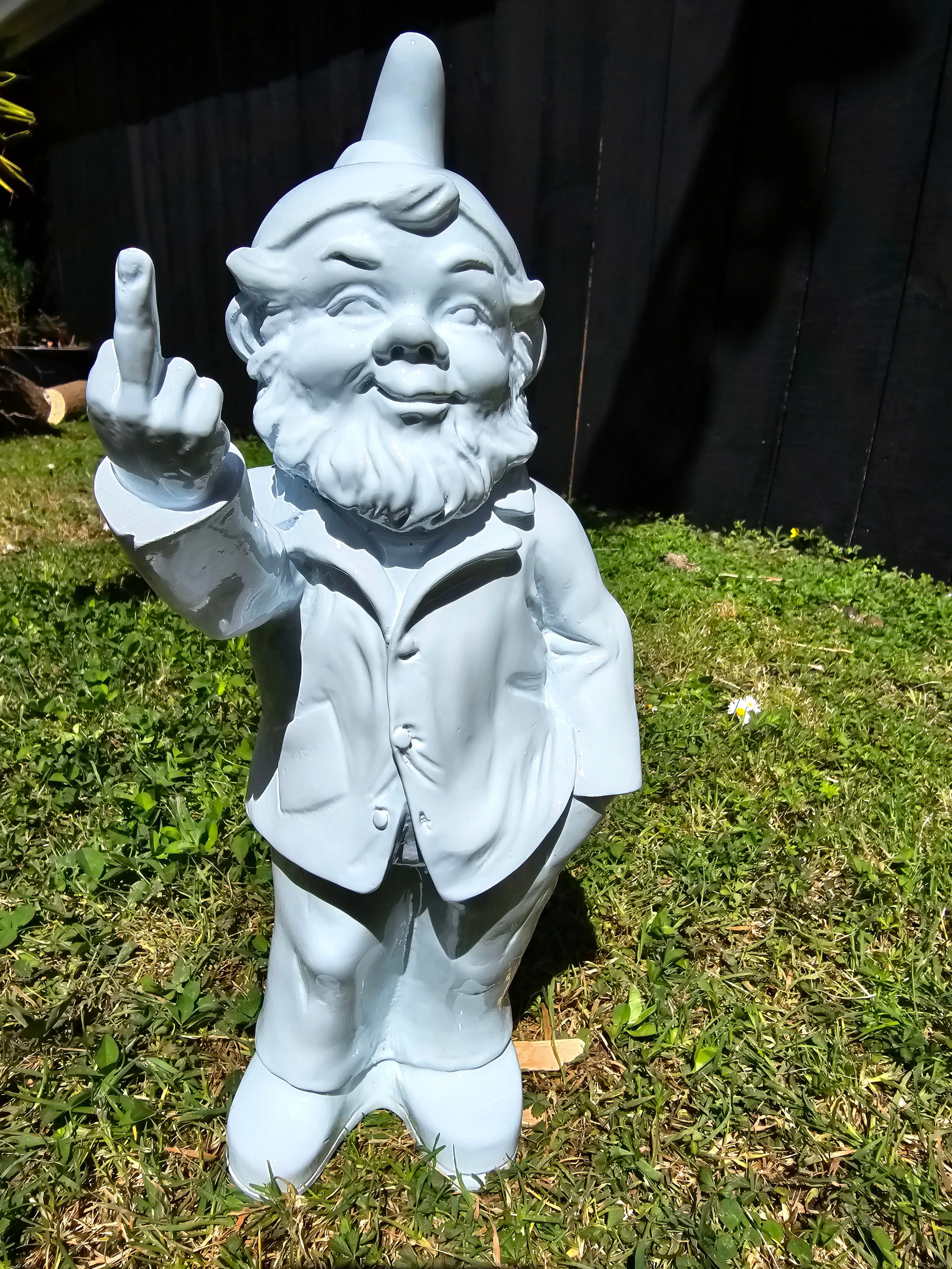 WHITE NAUGHTY GNOME