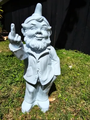 WHITE NAUGHTY GNOME