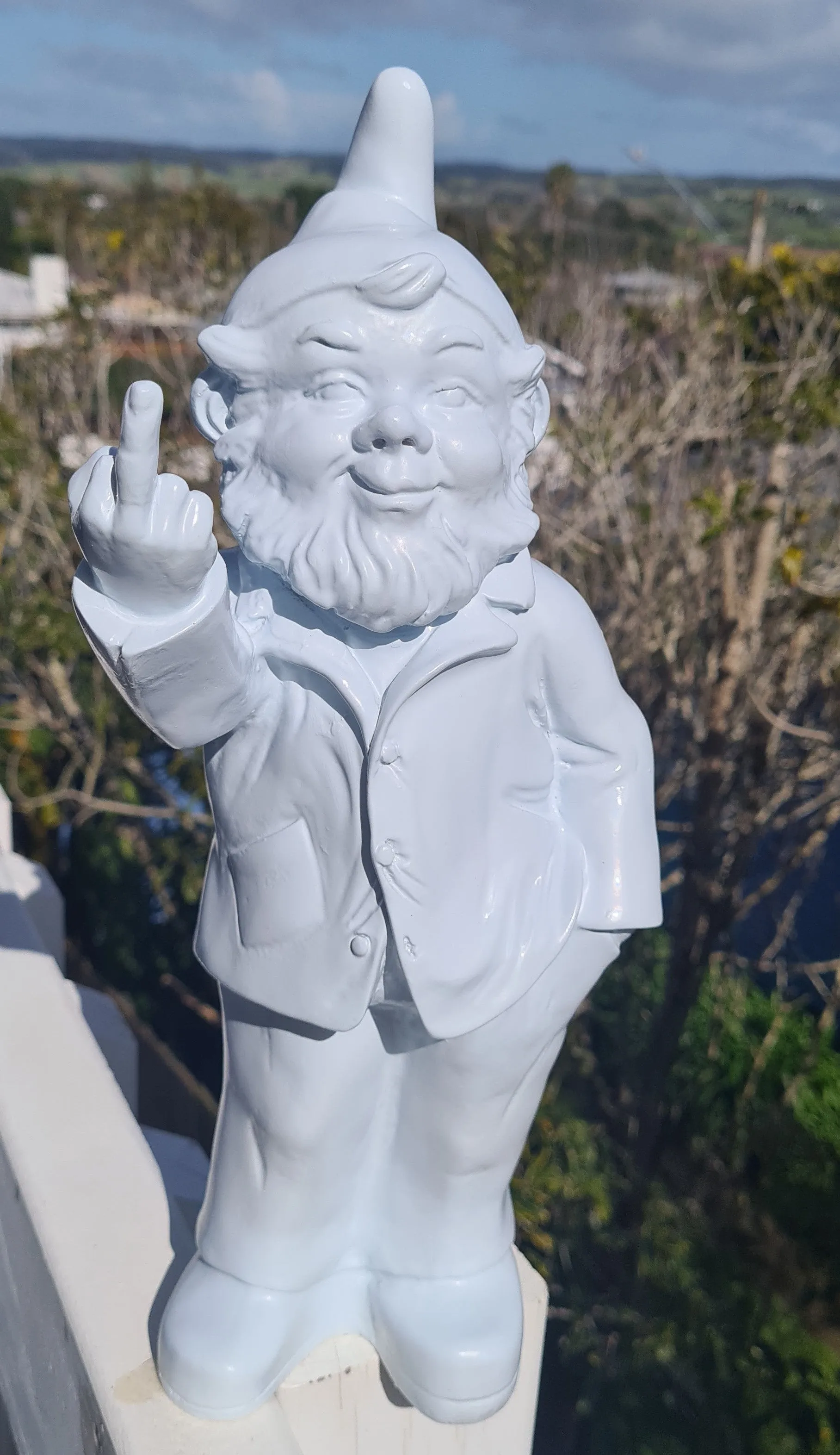WHITE NAUGHTY GNOME