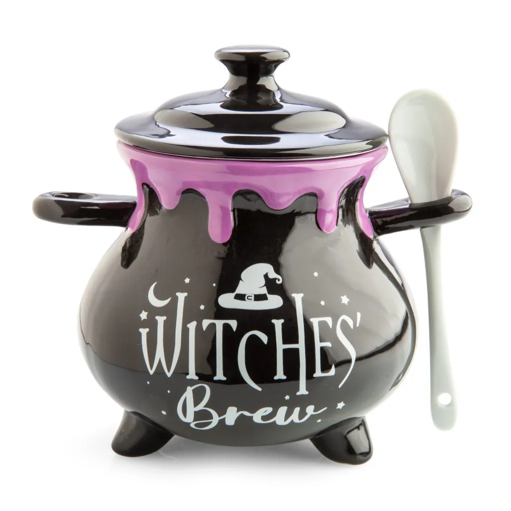 WITCHES BREW CAULDRON SOUP BOWL & SPOON SET