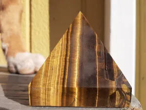 XL TIGERS EYE CRYSTAL PYRAMIDS-6 sizes